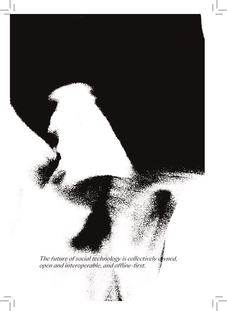 The Dyad zine, first print issue, a page with a high-contrast photograph.