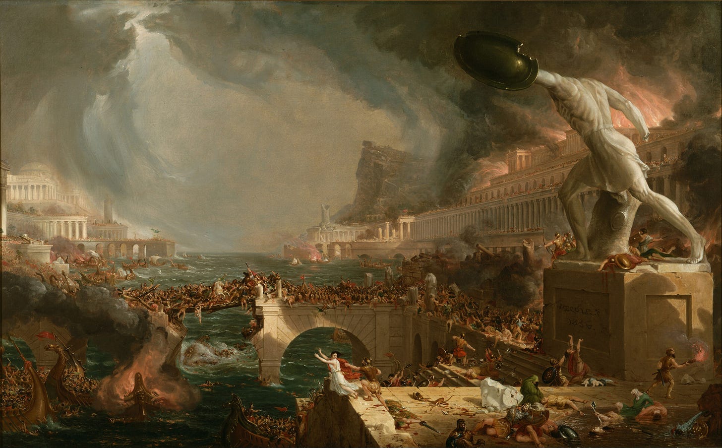 Thomas Cole’s Destruction (1836), the fourth painting in The Course of Empire.